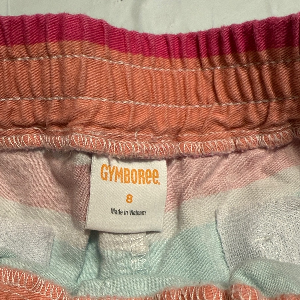 Gymboree Pink and Orange Striped Shorts - Picture 2 of 5